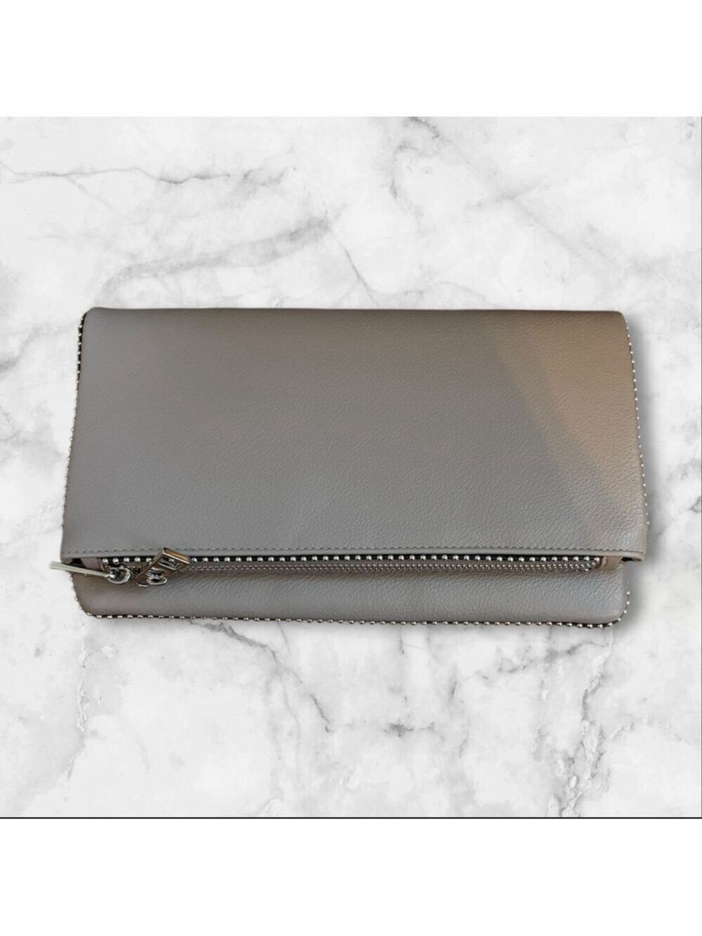Verona Fold Over Grey Crossbody